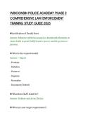 WISCONSIN POLICE ACADEMY PHASE 2&NewLine;COMPREHENSIVE LAW ENFORCEMENT&NewLine;TRAINING STUDY GUIDE 2026&NewLine;