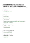 WISCONSIN POLICE ACADEMY PHASE 3&NewLine;MOCK TEST WITH ANSWER RATIONALES 2026&NewLine;