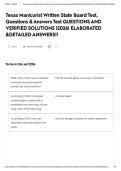 Texas Manicurist Written State Board Test&comma; Questions & Answers Test QUESTIONS AND VERIFIED SOLUTIONS &vert;2026&vert; ELABORATED &DETAILED ANSWERS&excl;&excl;&NewLine;&NewLine;