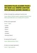 WISCONSIN POLICE ACADEMY PHASE 3&NewLine;TEST BANK 2026 VERIFIED QUESTIONS&NewLine;WITH DETAILED ANSWERS GRADED A&plus;