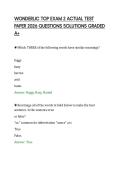 WONDERLIC TOP EXAM 2 ACTUAL TEST&NewLine;PAPER 2026 QUESTIONS SOLUTIONS GRADED&NewLine;A&plus;&NewLine;