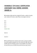 WONDERLIC TOP EXAM 2 CERTIFICATION&NewLine;ASSESSMENT 2026 VERIFIED ANSWERS&NewLine;GRADED A&plus;