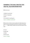 WONDERLIC TOP EXAM 2 PRACTICE TEST&NewLine;2026 FULL SOLUTIONS REVIEW PACK