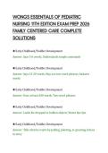 WONGS ESSENTIALS OF PEDIATRIC&NewLine;NURSING 11TH EDITION EXAM PREP 2026&NewLine;FAMILY CENTERED CARE COMPLETE&NewLine;SOLUTIONS&NewLine;