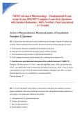 NR565 Advanced Pharmacology &ndash; Fundamentals Exam Actual Exam 2026&sol;2027 Complete Exam-Style Questions with Detailed Rationales &vert; 100&percnt; Verified &vert; Pass Guaranteed &ndash; A&plus; Graded