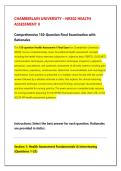 Chamberlain University NR 302 Health Assessment I &lpar;HA1&rpar; Exam PDF&colon;&NewLine;&NewLine;