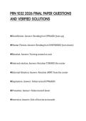 PRN 1032 2026 FINAL PAPER QUESTIONS&NewLine;AND VERIFIED SOLUTIONS