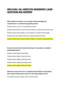 WGU D184&vert; OA&vert; OBJECTIVE ASSESSMENT&vert; EXAM QUESTIONS AND ANSWERS