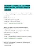UST SERVICE TECHNICIAN TEST PAPER&NewLine;QUESTIONS AND SOLUTIONS VERIFIED&NewLine;ANSWERS