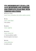 UTA MICROBIOLOGY EXAM 2 &lpar;CH&period;&NewLine;4&comma;5&comma;6&rpar; QUESTIONS AND ANSWERS&NewLine;2026 COMPLETE EXAM PREP WITH&NewLine;VERIFIED SOLUTIONS