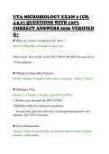 UTA MICROBIOLOGY EXAM 2 &lpar;CH&period;&NewLine;4&comma;5&comma;6&rpar; QUESTIONS WITH 100&percnt;&NewLine;CORRECT ANSWERS 2026 VERIFIED&NewLine;A&plus;