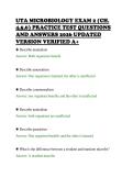 UTA MICROBIOLOGY EXAM 2 &lpar;CH&period;&NewLine;4&comma;5&comma;6&rpar; PRACTICE TEST QUESTIONS&NewLine;AND ANSWERS 2026 UPDATED&NewLine;VERSION VERIFIED A&plus;