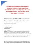 NRNP 6645 Psychotherapy with Multiple Modalities Midterm Exam Actual Exam 2026&sol;2027 Complete Exam-Style Questions with Detailed Rationales &vert; 100&percnt; Verified &vert; Pass Guaranteed &ndash; A&plus; Graded
