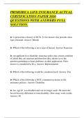 PRIMERICA LIFE INSURANCE ACTUAL&NewLine;CERTIFICATION PAPER 2026&NewLine;QUESTIONS WITH ANSWERS FULL&NewLine;SOLUTION&period;