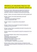 PRIMERICA LIFE INSURANCE PRACTICE TEST&NewLine;2026 QUESTIONS WITH ANSWERS GRADED A&plus;&NewLine;