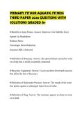PRIMARY FITOUR AQUATIC FITNESS&NewLine;THIRD PAPER 2026 QUESTIONS WITH&NewLine;SOLUTIONS GRADED A&plus;