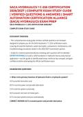 SACA HYDRAULICS 1 C-255 CERTIFICATION 2026&sol;2027 &vert; COMPLETE EXAM STUDY GUIDE &vert; VERIFIED QUESTIONS & ANSWERS &vert; SMART AUTOMATION CERTIFICATION ALLIANCE &lpar;SACA&rpar; HYDRAULICS EXAM PREP