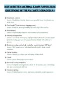 MSF WRITTEN ACTUAL EXAM PAPER 2026&NewLine;QUESTIONS WITH ANSWERS GRADED A&plus;