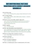 MSF WRITTEN FINAL TEST 2026&NewLine;QUESTIONS WITH CORRECT ANSWERS&NewLine;GRADED A&plus;