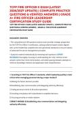 TCFP FIRE OFFICER II EXAM &lpar;LATEST 2026&sol;2027 UPDATE&rpar; &vert; COMPLETE PRACTICE QUESTIONS & VERIFIED ANSWERS &vert; GRADE A&plus; FIRE OFFICER LEADERSHIP CERTIFICATION STUDY GUIDE