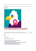 TCFP prep questions and answers