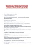 ALABAMA FIRE COLLEGE&colon; OFFICER II EXAM QUESTIONS AND ANSWERS WITH VERIFIED ANSWERS &lpar;LATEST UPDATE 2026&rpar; UPDATE
