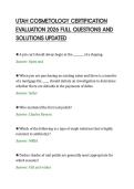 UTAH COSMETOLOGY CERTIFICATION&NewLine;EVALUATION 2026 FULL QUESTIONS AND&NewLine;SOLUTIONS UPDATED