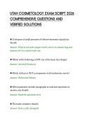 UTAH COSMETOLOGY EXAM SCRIPT 2026&NewLine;COMPREHENSIVE QUESTIONS AND&NewLine;VERIFIED SOLUTIONS&NewLine;