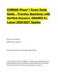 COMSAE Phase 1 Exam Study &NewLine;Guide &ndash; Practice Questions with &NewLine;Verified Answers&period; GRADED A&plus;&period; &NewLine;Latest 2026&sol;2027 Update 