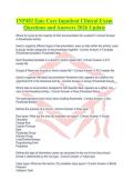 INP402 Epic Care Inpatient Clinical Exam Questions and Answers 2026 Update