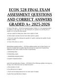 ECON 528 Final Exam assessment questions and correct answers GRADED A&plus; 2025-2026