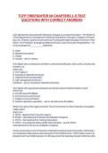 TCFP FIREFIGHTER I&sol;II CHAPTERS 1-5 TEST QUESTIONS WITH CORRECT ANSWERS&NewLine;