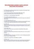 FIRE DEPARTMENT INCIDENT SAFETY OFFICER QUESTIONS AND ANSWERS