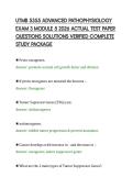 UTMB 5355 ADVANCED PATHOPHYSIOLOGY&NewLine;EXAM 3 MODULE 5 2026 ACTUAL TEST PAPER&NewLine;QUESTIONS SOLUTIONS VERIFIED COMPLETE&NewLine;STUDY PACKAGE
