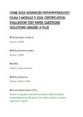 UTMB 5355 ADVANCED PATHOPHYSIOLOGY&NewLine;EXAM 3 MODULE 5 2026 CERTIFICATION&NewLine;EVALUATION TEST PAPER QUESTIONS&NewLine;SOLUTIONS GRADED A PLUS