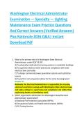 Compilation Bundle for Washington Electrical Administrator Examinations Practice Questions And Correct Answers &lpar;Verified Answers&rpar; Plus Rationale 2026 Q&A&vert; Instant Download Pdf