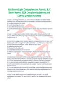 Vati Green Light Comprehensive Form A&comma; B&comma; C Exam Newest 2026 Complete Questions and Correct Detailed Answers