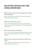 MSN 610 FINAL PAPER 2026 STUDY GUIDE&NewLine;DETAILED ANSWERS READY