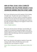 MSN 621 FINAL EXAM 3 2026 COMPLETE&NewLine;QUESTIONS AND SOLUTIONS GRADED A PLUS&NewLine;ADVANCED NURSING PRACTICE STUDY GUIDE&NewLine;