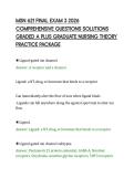 MSN 621 FINAL EXAM 3 2026&NewLine;COMPREHENSIVE QUESTIONS SOLUTIONS&NewLine;GRADED A PLUS GRADUATE NURSING THEORY&NewLine;PRACTICE PACKAGE&NewLine;