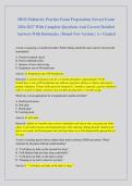 HESI Pediatrics Practice Exam Preparation Newest Exam &NewLine;2026-2027 With Complete Questions And Correct Detailed &NewLine;Answers With Rationales &vert; Brand New Version &vert; A&plus; Graded 