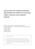 HESI A2 2023 QUESTIONS AND ANSWERS