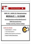 BIOD 331 &sol; NURS 231 Pathophysiology Modules 1&ndash;10 Study Guide Questions and Answers &vert; Portage Learning & Geneva College &vert; Latest Update 2026 Exam Prep