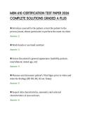MSN 610 CERTIFICATION TEST PAPER 2026&NewLine;COMPLETE SOLUTIONS GRADED A PLUS&NewLine;