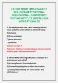 2026-2027 LATEST NOCTI EMPLOYABILITY&NewLine;SKILLS EXAM BY NATIONAL&NewLine;OCCUPATIONAL COMPETENCY&NewLine;TESTING INSTITUTE &lpar;NOCTI&rpar; &vert; Q&A&NewLine;WITH RATIONALES