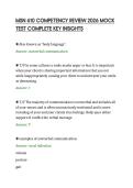 MSN 610 COMPETENCY REVIEW 2026 MOCK&NewLine;TEST COMPLETE KEY INSIGHTS&NewLine;