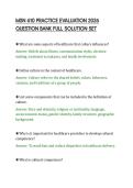 MSN 610 PRACTICE EVALUATION 2026&NewLine;QUESTION BANK FULL SOLUTION SET&NewLine;