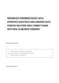 ADVANCED PHARMACOLOGY MIDTERM QUESTIONS AND ANSWERS
