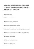 MSNC 505 WEEK 7 QUIZ 2026 STUDY GUIDE&NewLine;COMPLETE ADVANCED NURSING CONCEPTS&NewLine;AND PRACTICE QUESTIONS