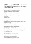 NR548 Exam 2 &lpar;Latest 2026&sol;2027 Update&rpar; &vert; Complete&NewLine;Exam Questions with Verified Answers and Detailed&NewLine;Rationales Graded A&plus;